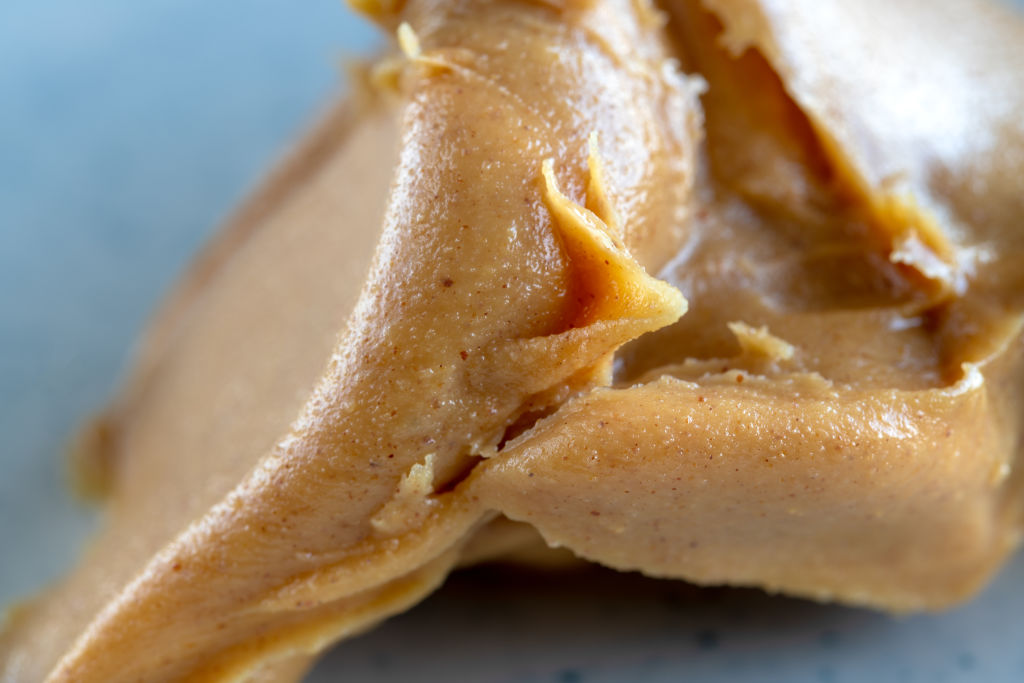 close up of peanut butter