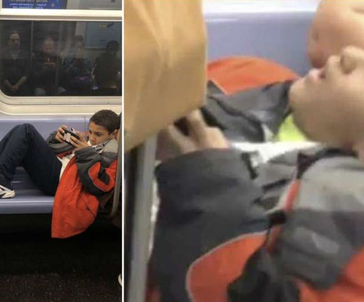 boy on subway