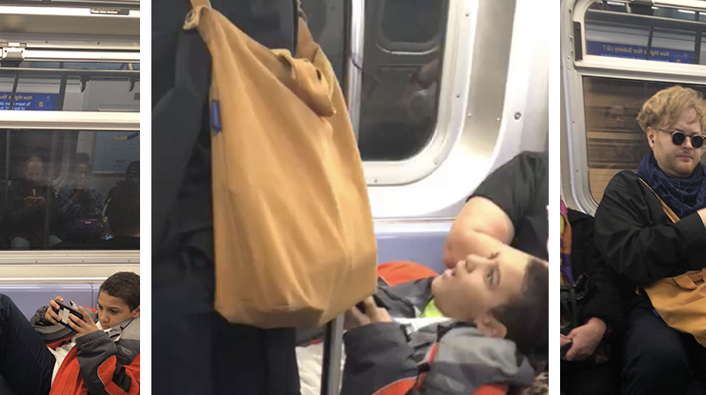 boy on subway