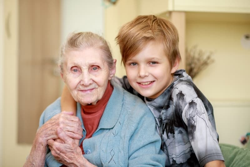 Boy with grandma