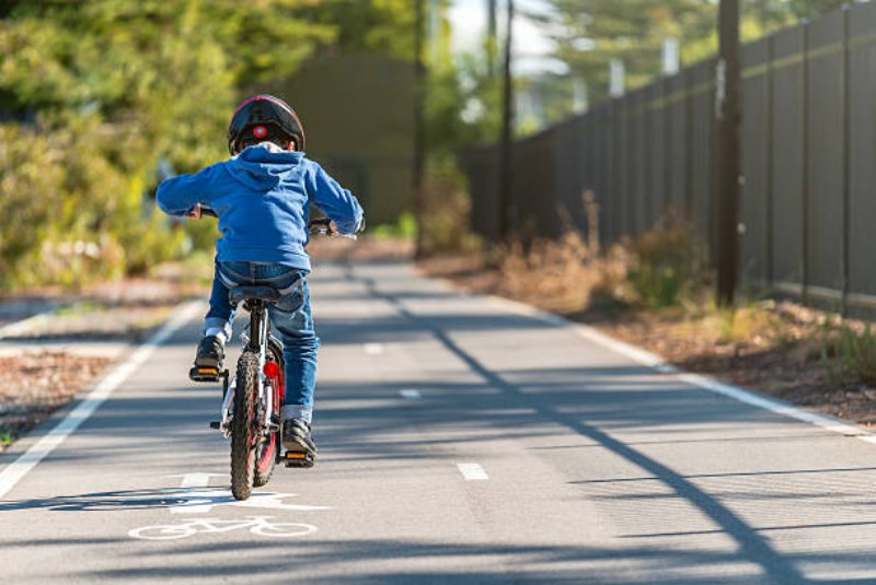 Boy riding bike